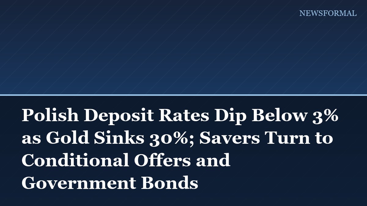 Polish Deposit Rates Dip Below 3% as Gold Sinks 30%; Savers Turn to Conditional Offers and Government Bonds