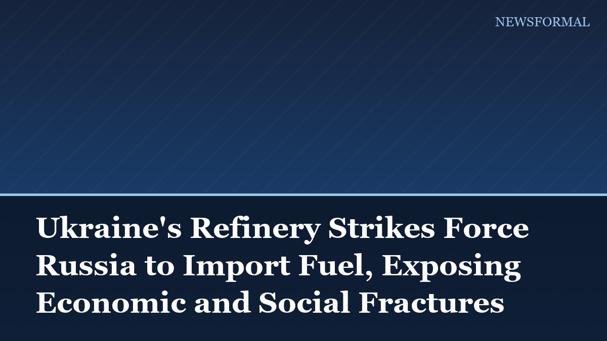 Ukraine's Refinery Strikes Force Russia to Import Fuel, Exposing Economic and Social Fractures