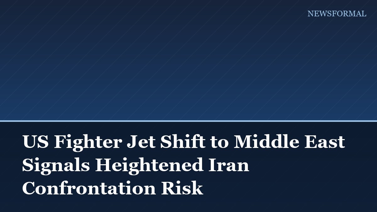 US Fighter Jet Shift to Middle East Signals Heightened Iran Confrontation Risk