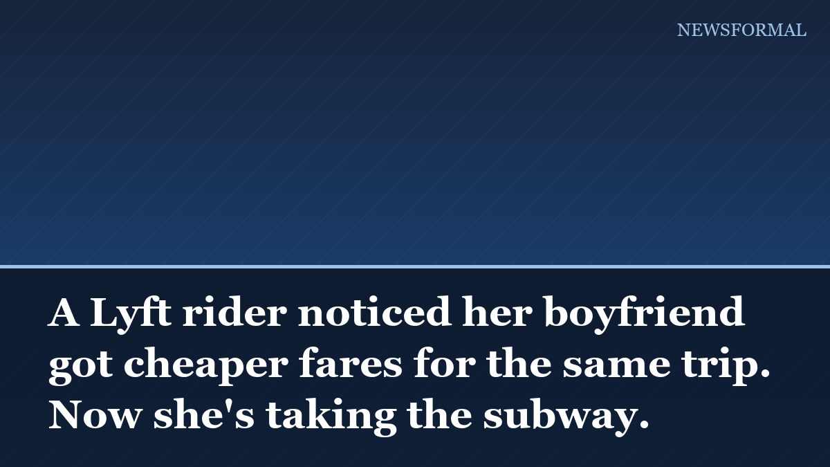 A Lyft rider noticed her boyfriend got cheaper fares for the same trip. Now she's taking the subway.