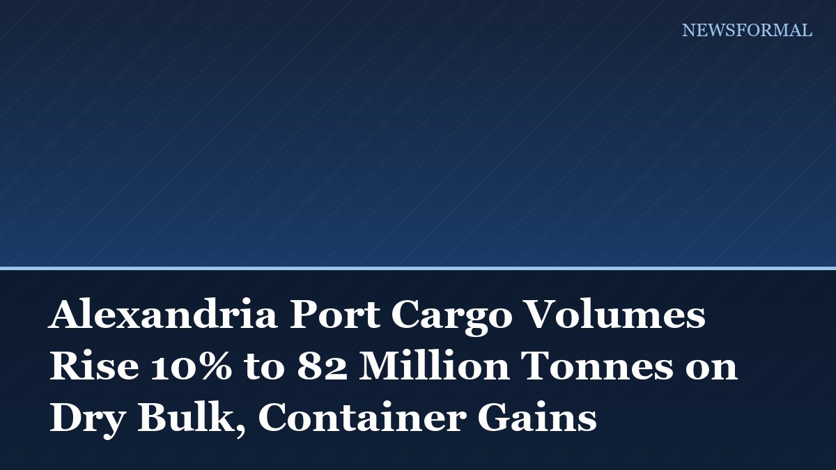 Alexandria Port Cargo Volumes Rise 10% to 82 Million Tonnes on Dry Bulk, Container Gains