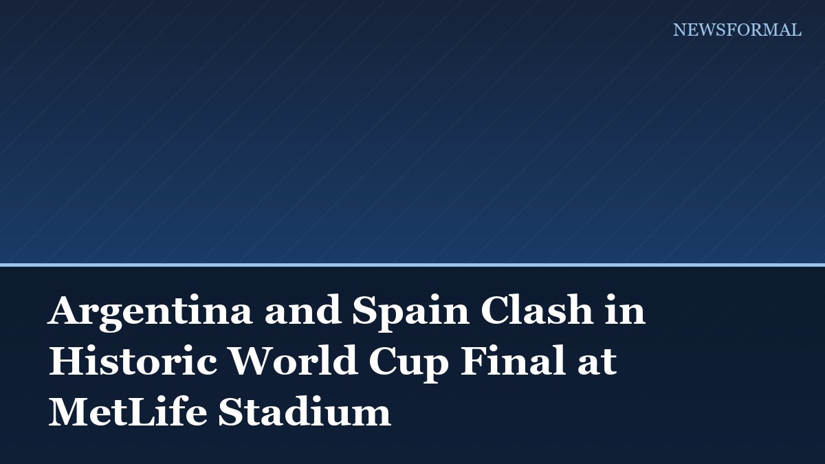 Argentina and Spain Clash in Historic World Cup Final at MetLife Stadium