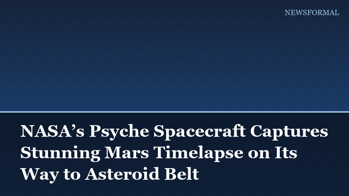 NASA’s Psyche Spacecraft Captures Stunning Mars Timelapse on Its Way to Asteroid Belt