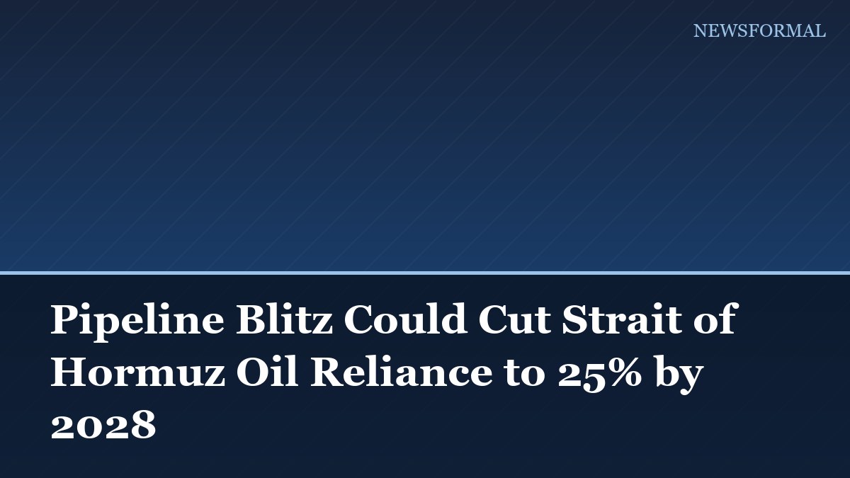 Pipeline Blitz Could Cut Strait of Hormuz Oil Reliance to 25% by 2028