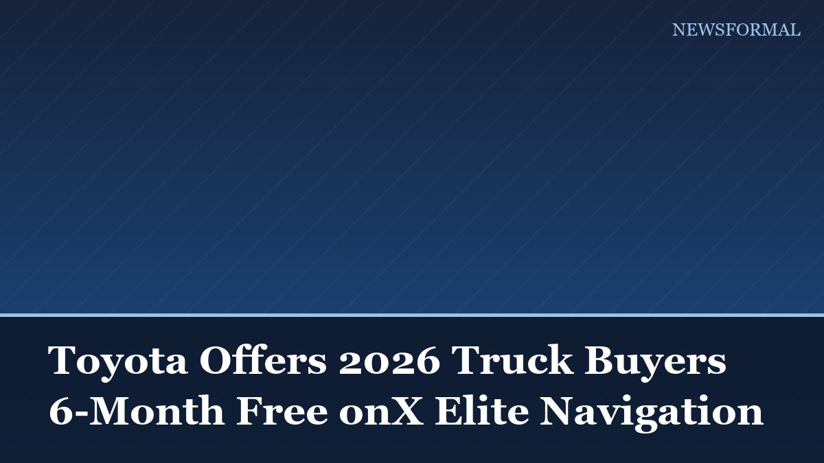 Toyota Offers 2026 Truck Buyers 6-Month Free onX Elite Navigation