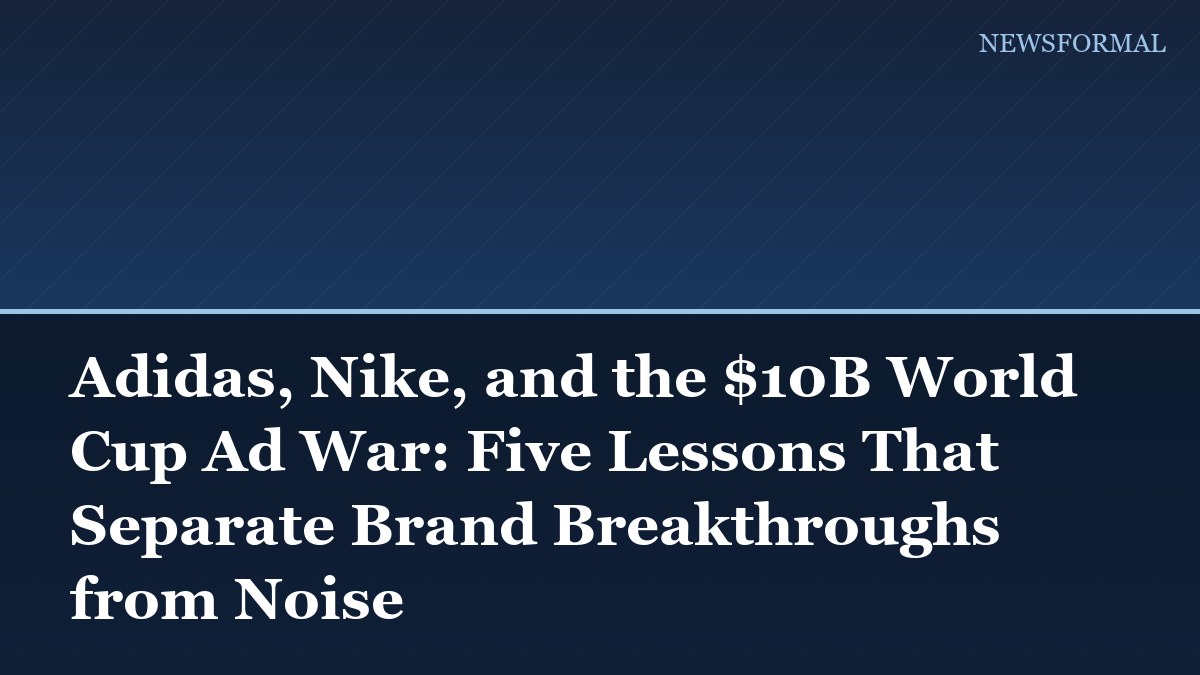 Adidas, Nike, and the $10B World Cup Ad War: Five Lessons That Separate Brand Breakthroughs from Noise
