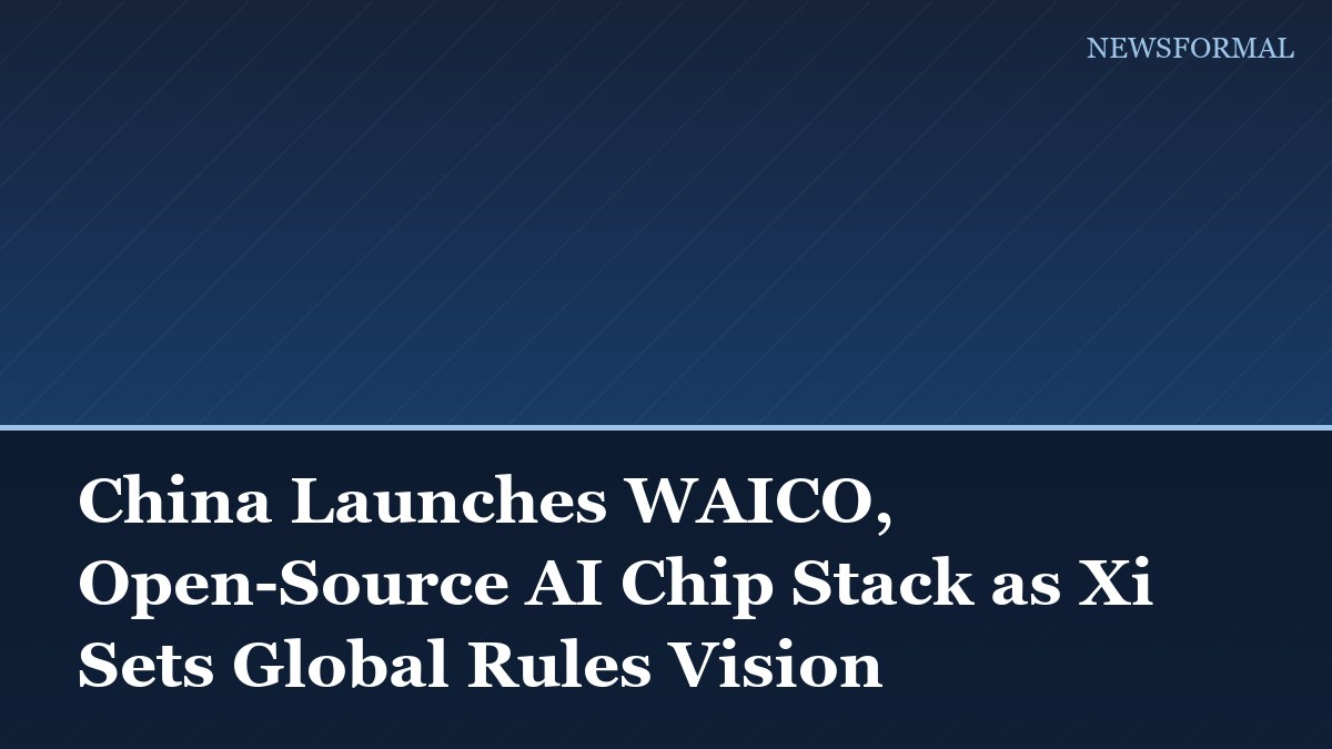 China Launches WAICO, Open-Source AI Chip Stack as Xi Sets Global Rules Vision