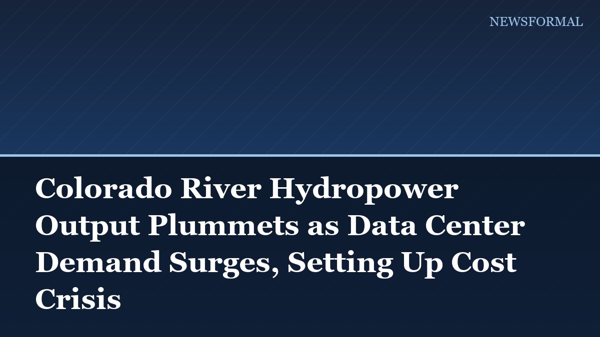 Colorado River Hydropower Output Plummets as Data Center Demand Surges, Setting Up Cost Crisis