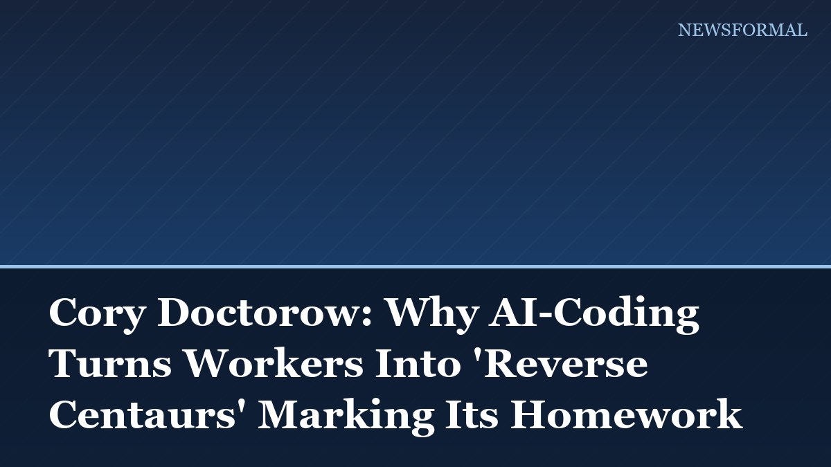 Cory Doctorow: Why AI-Coding Turns Workers Into 'Reverse Centaurs' Marking Its Homework