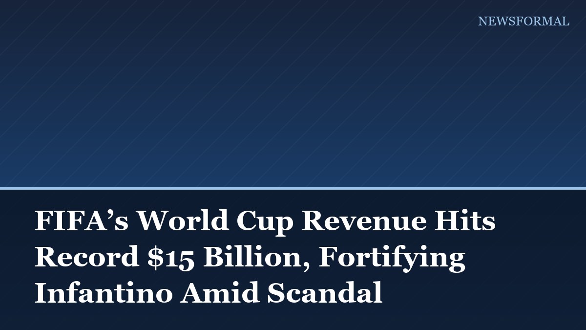 FIFA’s World Cup Revenue Hits Record $15 Billion, Fortifying Infantino Amid Scandal