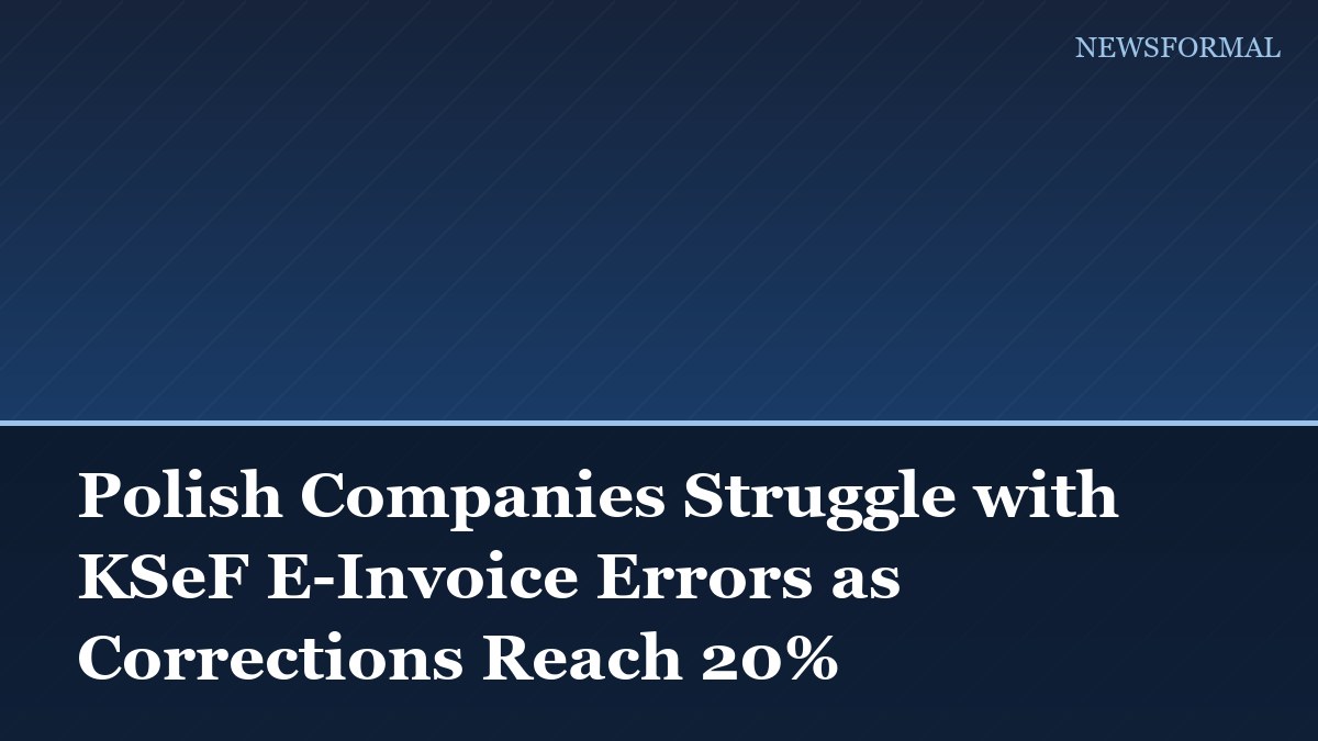 Polish Companies Struggle with KSeF E-Invoice Errors as Corrections Reach 20%