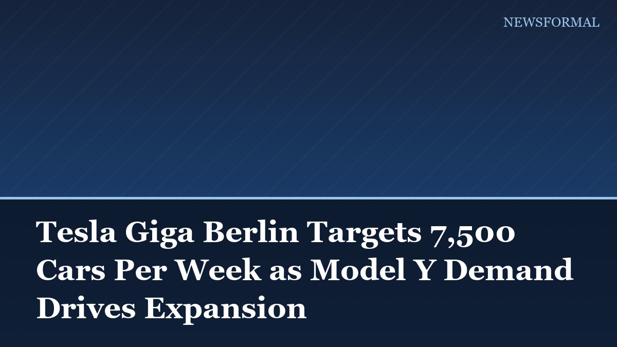 Tesla Giga Berlin Targets 7,500 Cars Per Week as Model Y Demand Drives Expansion