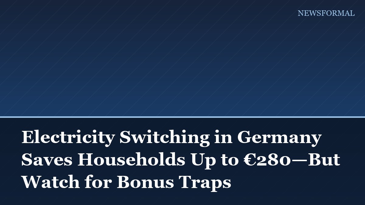 Electricity Switching in Germany Saves Households Up to €280—But Watch for Bonus Traps