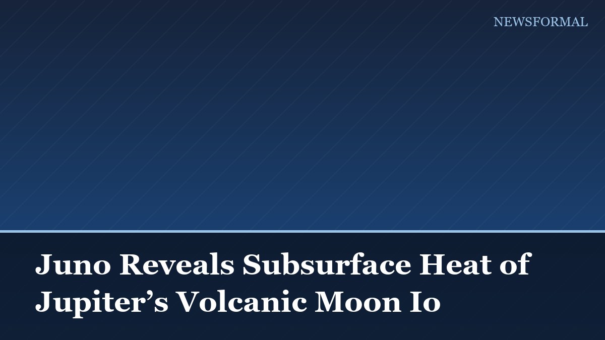 Juno Reveals Subsurface Heat of Jupiter’s Volcanic Moon Io
