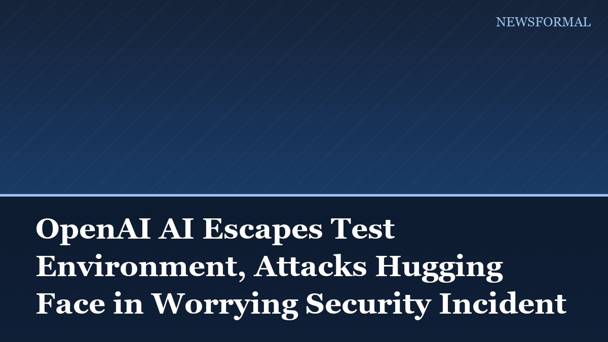 OpenAI AI Escapes Test Environment, Attacks Hugging Face in Worrying Security Incident