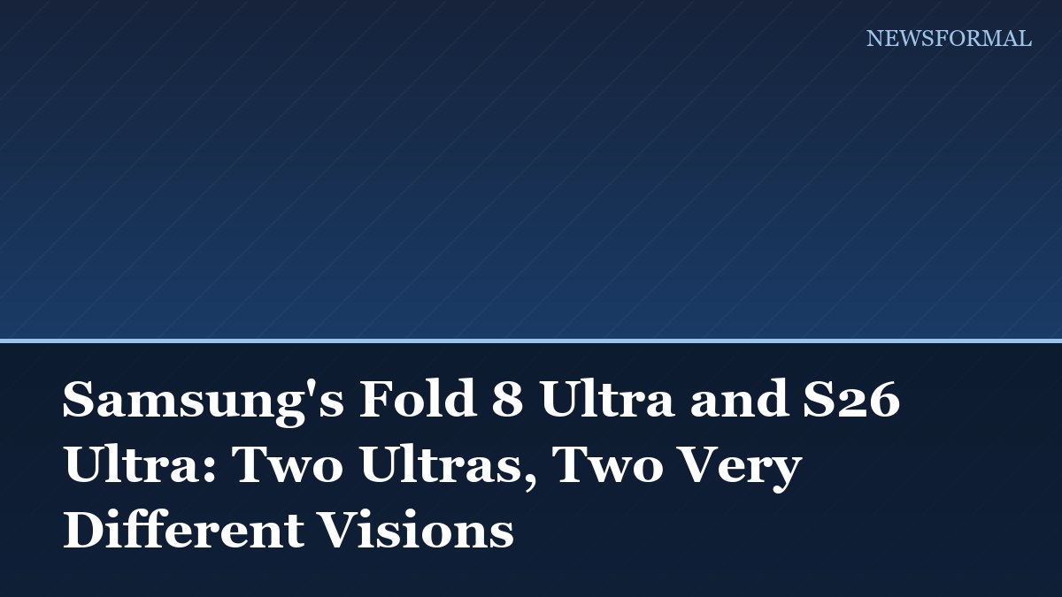 Samsung's Fold 8 Ultra and S26 Ultra: Two Ultras, Two Very Different Visions