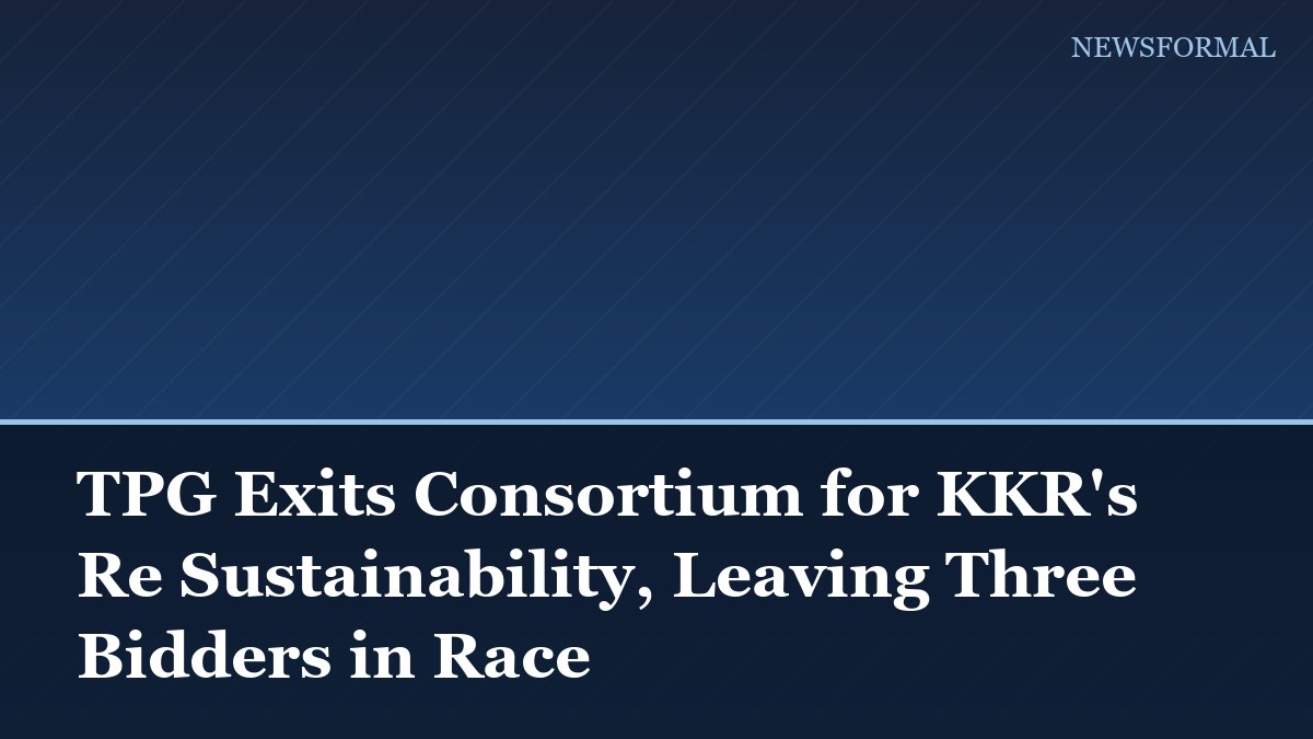 TPG Exits Consortium for KKR's Re Sustainability, Leaving Three Bidders in Race