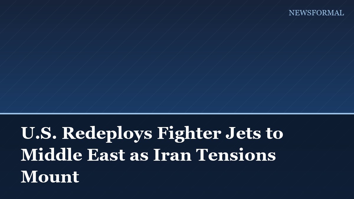 U.S. Redeploys Fighter Jets to Middle East as Iran Tensions Mount