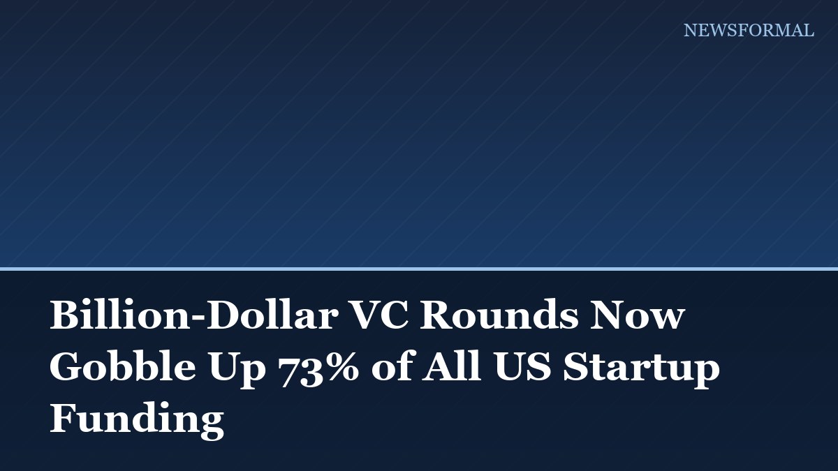 Billion-Dollar VC Rounds Now Gobble Up 73% of All US Startup Funding