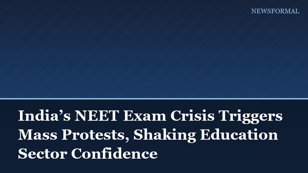 India’s NEET Exam Crisis Triggers Mass Protests, Shaking Education Sector Confidence