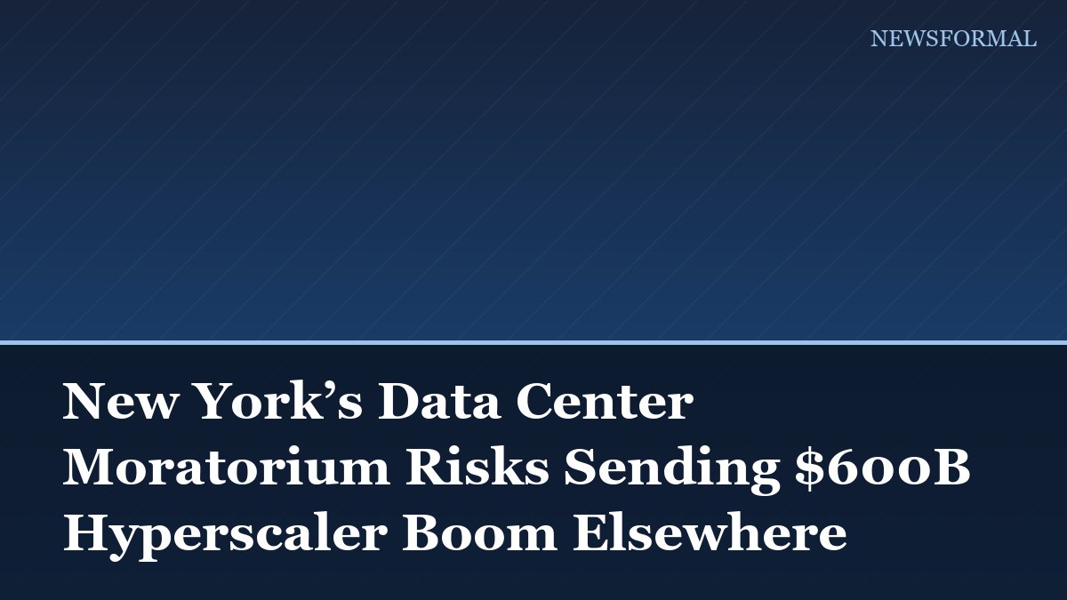 New York’s Data Center Moratorium Risks Sending $600B Hyperscaler Boom Elsewhere