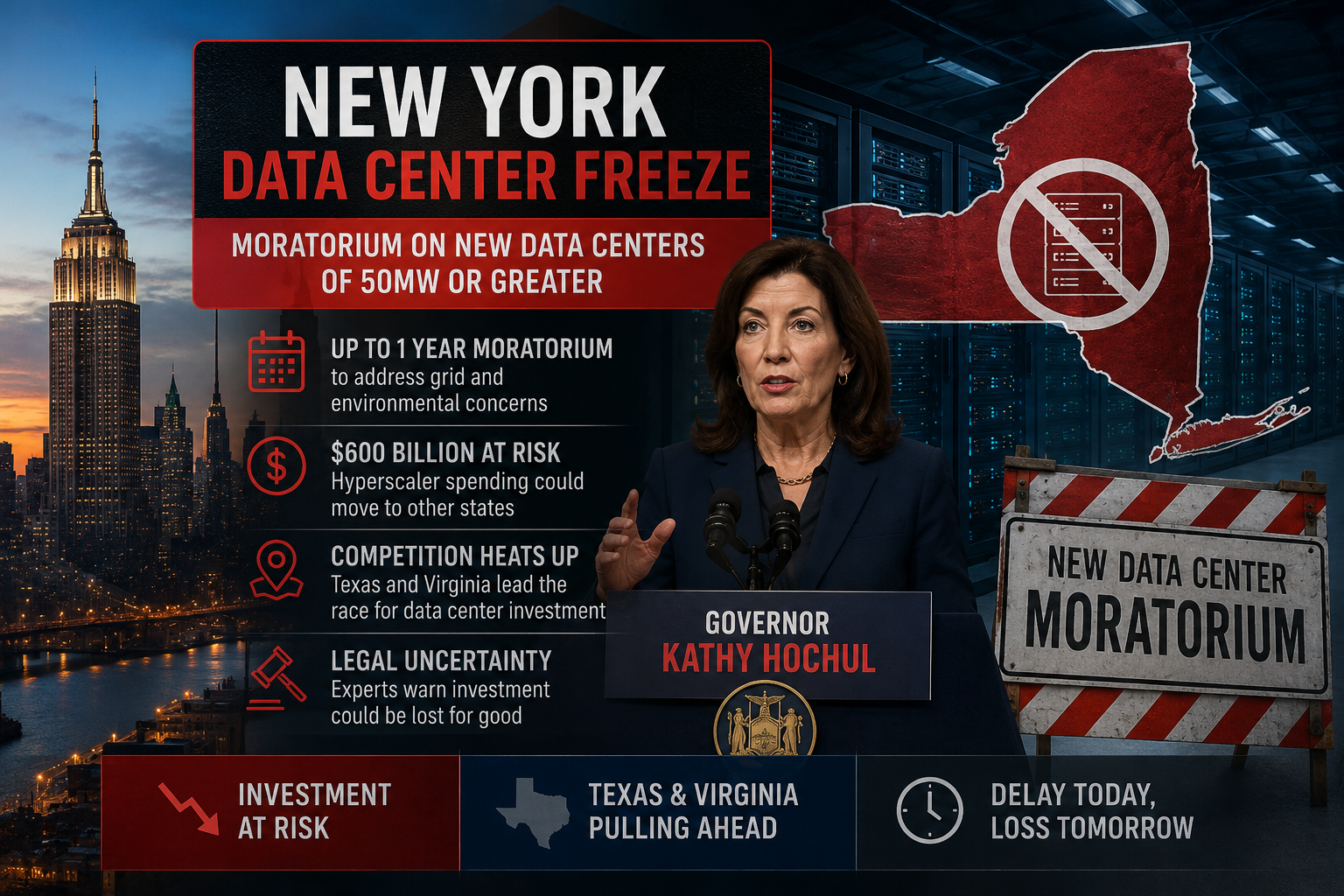 New York’s Data Center Moratorium Risks Sending $600B Hyperscaler Boom Elsewhere