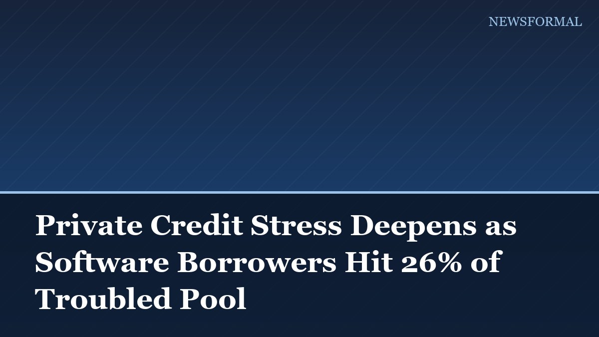 Private Credit Stress Deepens as Software Borrowers Hit 26% of Troubled Pool