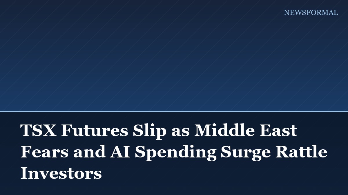 TSX Futures Slip as Middle East Fears and AI Spending Surge Rattle Investors