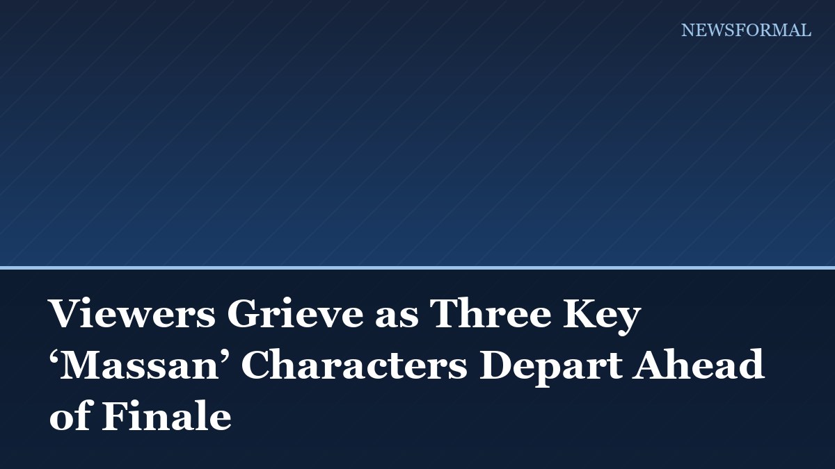 Viewers Grieve as Three Key ‘Massan’ Characters Depart Ahead of Finale