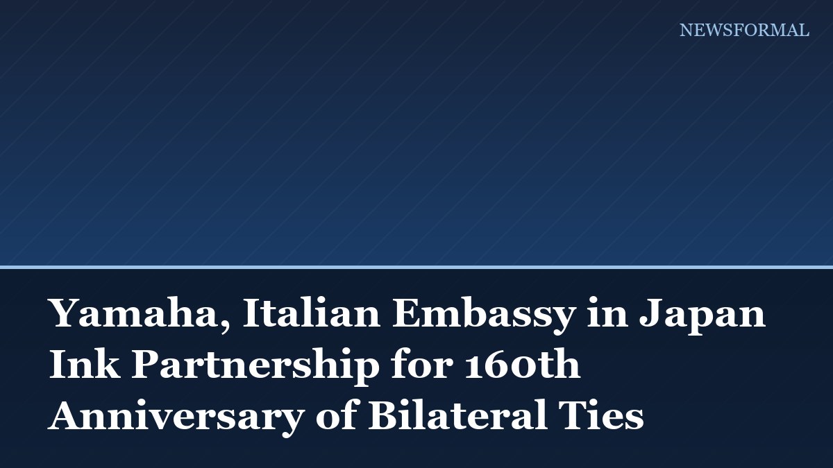 Yamaha, Italian Embassy in Japan Ink Partnership for 160th Anniversary of Bilateral Ties