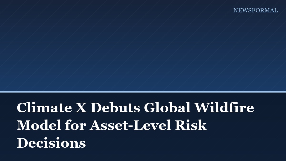 Climate X Debuts Global Wildfire Model for Asset-Level Risk Decisions