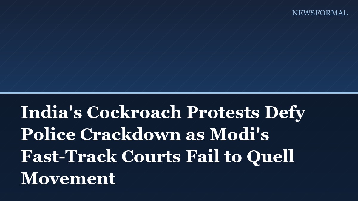 India's Cockroach Protests Defy Police Crackdown as Modi's Fast-Track Courts Fail to Quell Movement