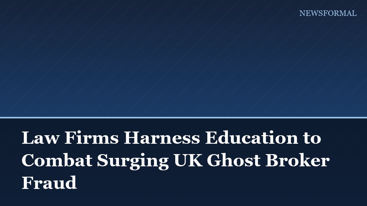 Law Firms Harness Education to Combat Surging UK Ghost Broker Fraud