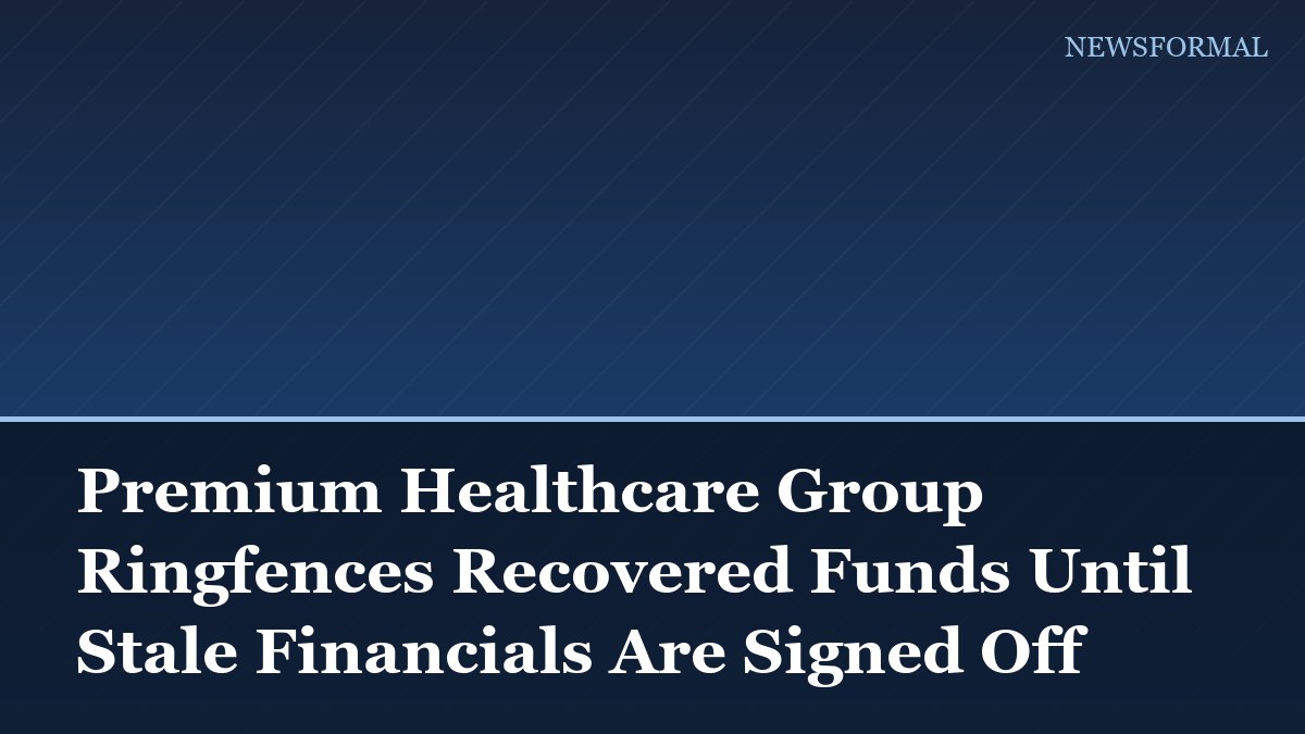 Premium Healthcare Group Ringfences Recovered Funds Until Stale Financials Are Signed Off