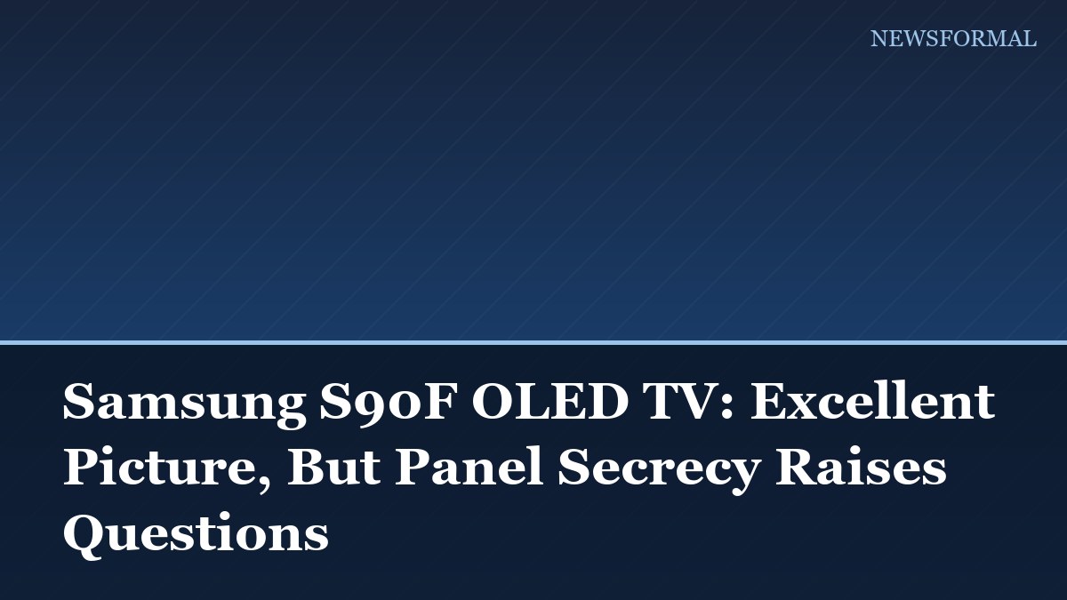 Samsung S90F OLED TV: Excellent Picture, But Panel Secrecy Raises Questions