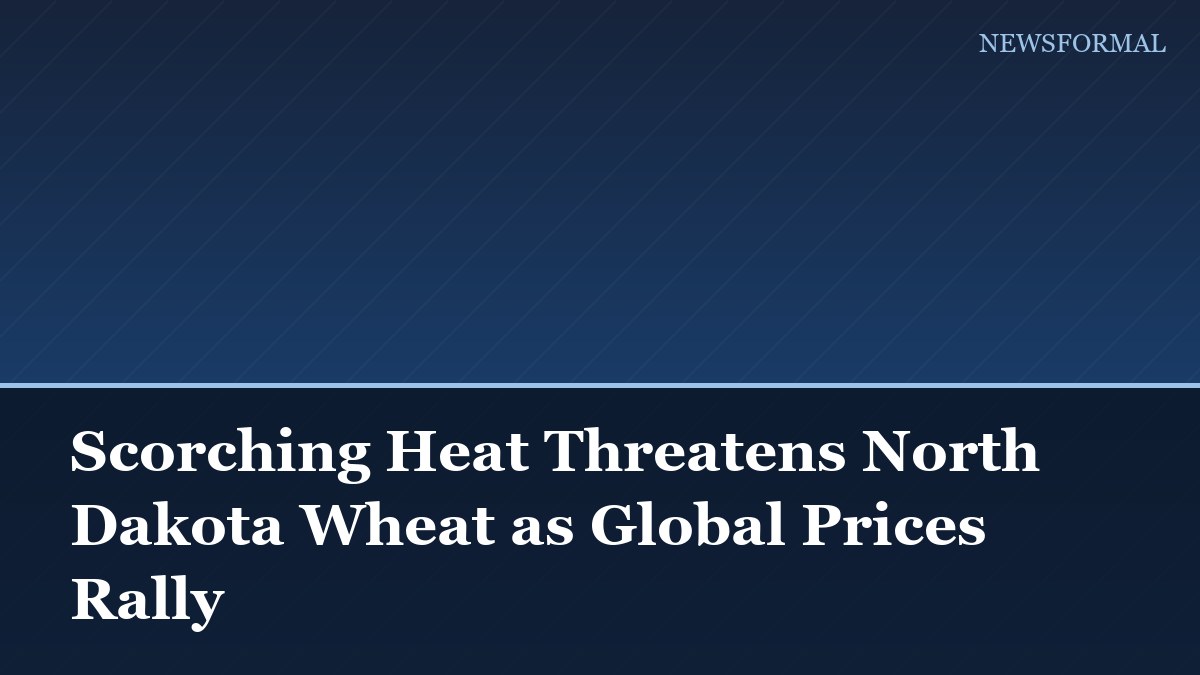 Scorching Heat Threatens North Dakota Wheat as Global Prices Rally