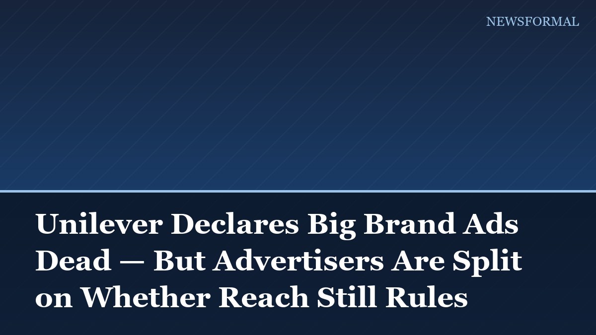 Unilever Declares Big Brand Ads Dead — But Advertisers Are Split on Whether Reach Still Rules