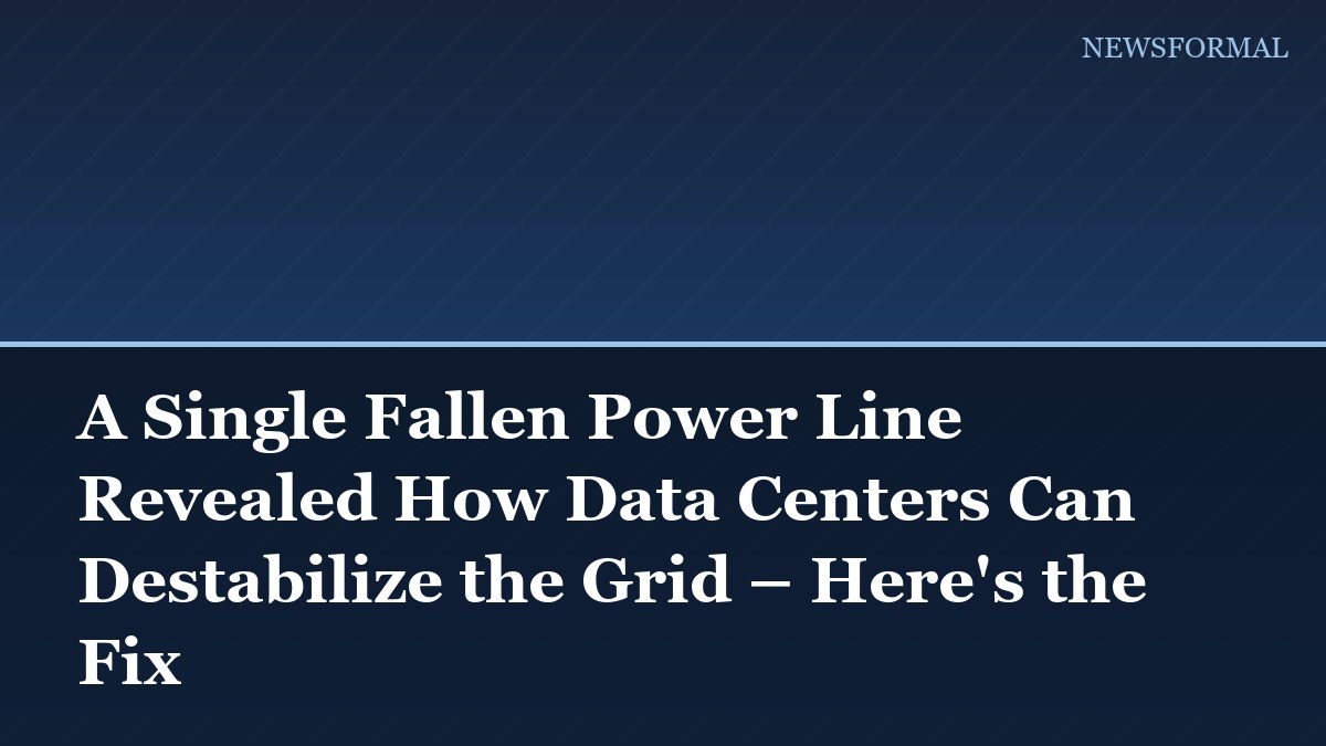 A Single Fallen Power Line Revealed How Data Centers Can Destabilize the Grid – Here's the Fix