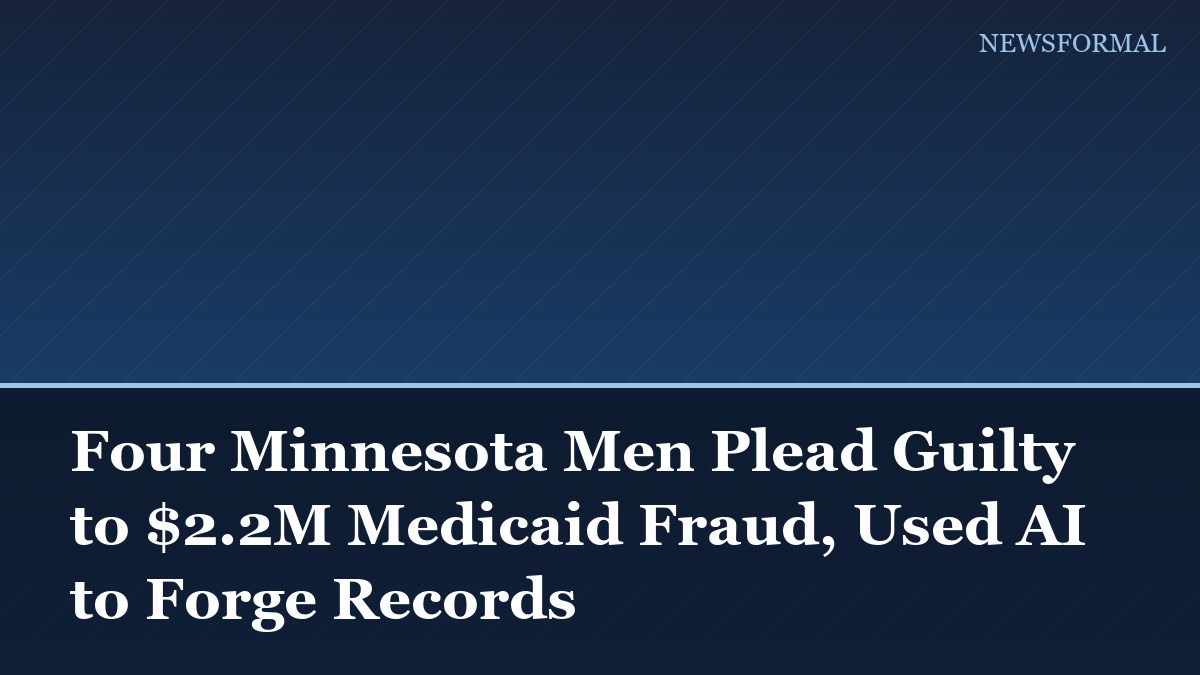 Four Minnesota Men Plead Guilty to $2.2M Medicaid Fraud, Used AI to Forge Records