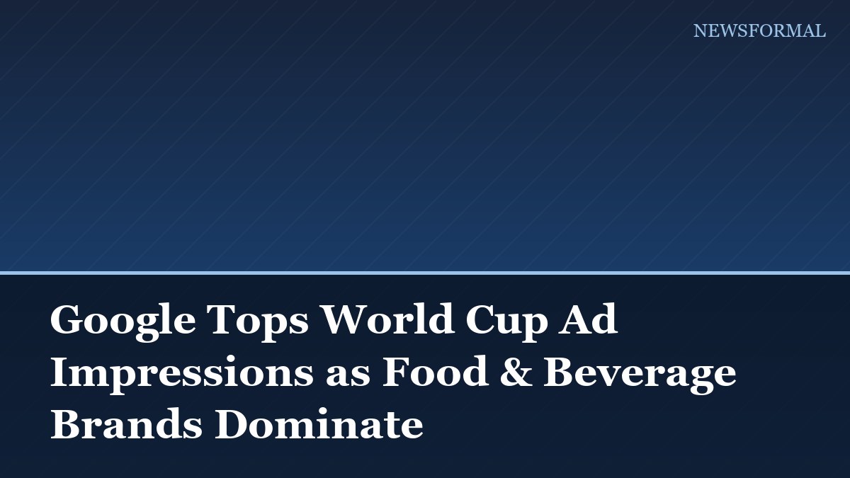 Google Tops World Cup Ad Impressions as Food & Beverage Brands Dominate