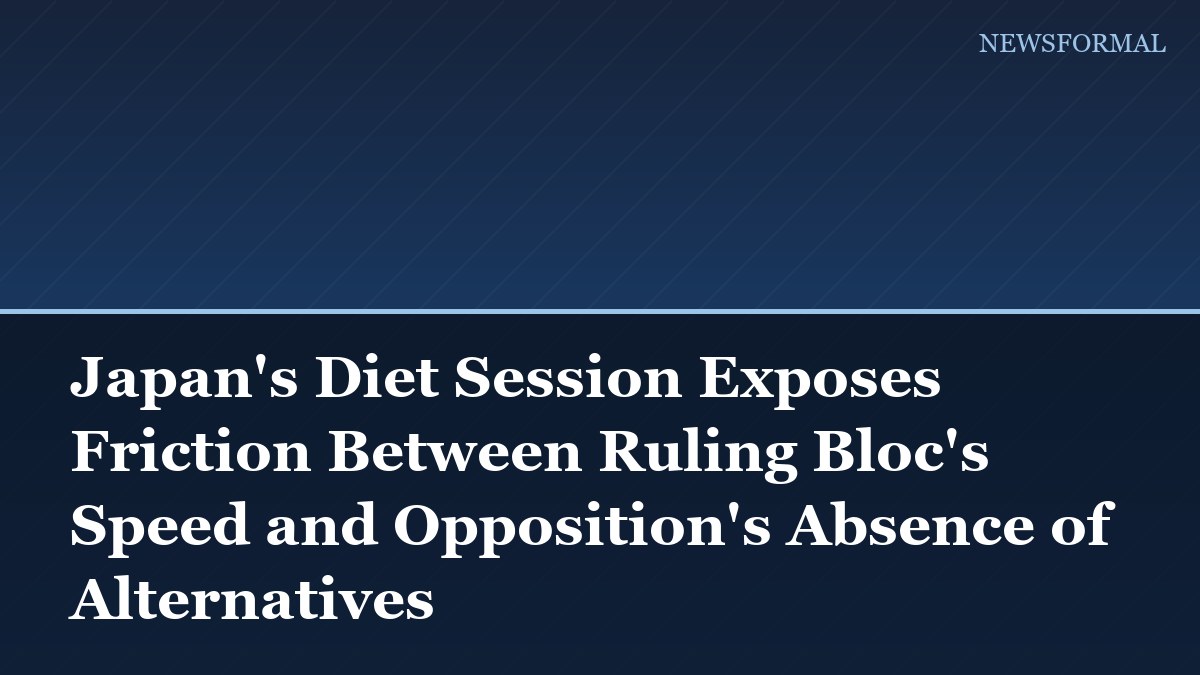 Japan's Diet Session Exposes Friction Between Ruling Bloc's Speed and Opposition's Absence of Alternatives