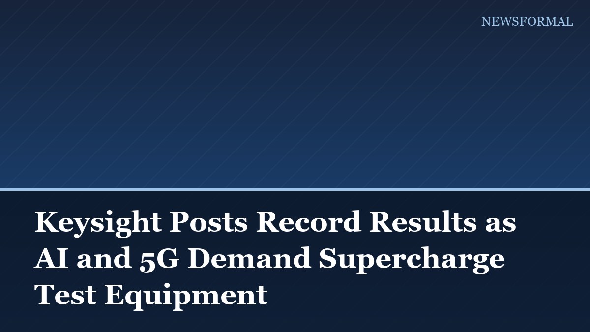 Keysight Posts Record Results as AI and 5G Demand Supercharge Test Equipment