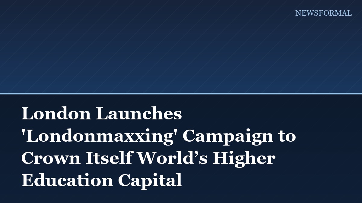 London Launches 'Londonmaxxing' Campaign to Crown Itself World’s Higher Education Capital