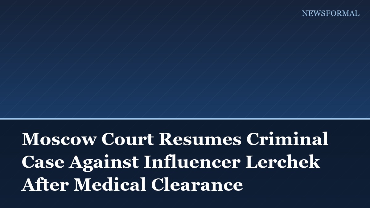 Moscow Court Resumes Criminal Case Against Influencer Lerchek After Medical Clearance