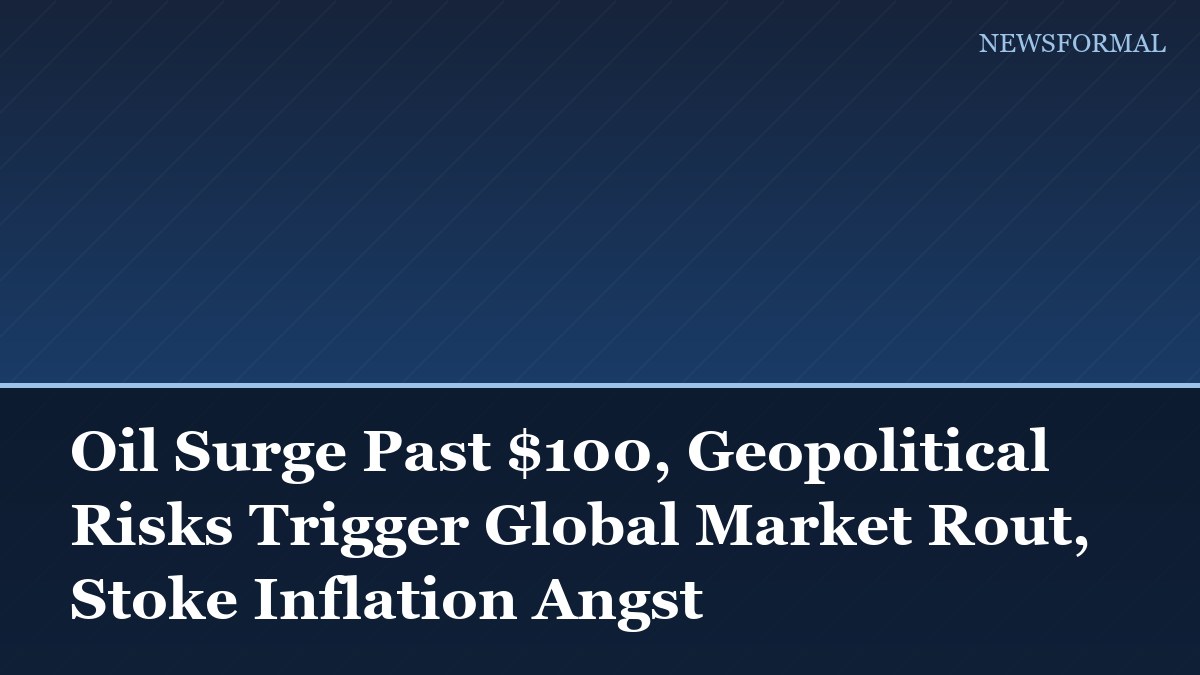 Oil Surge Past $100, Geopolitical Risks Trigger Global Market Rout, Stoke Inflation Angst