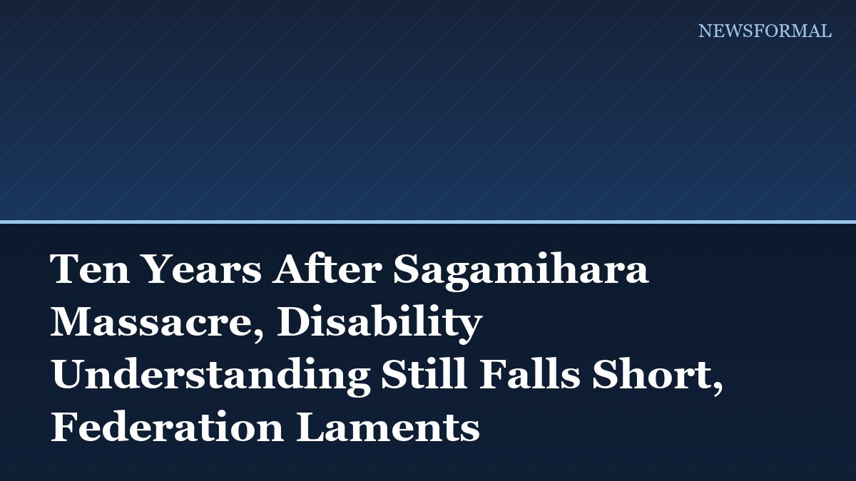 Ten Years After Sagamihara Massacre, Disability Understanding Still Falls Short, Federation Laments