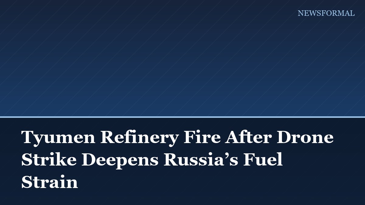 Tyumen Refinery Fire After Drone Strike Deepens Russia’s Fuel Strain