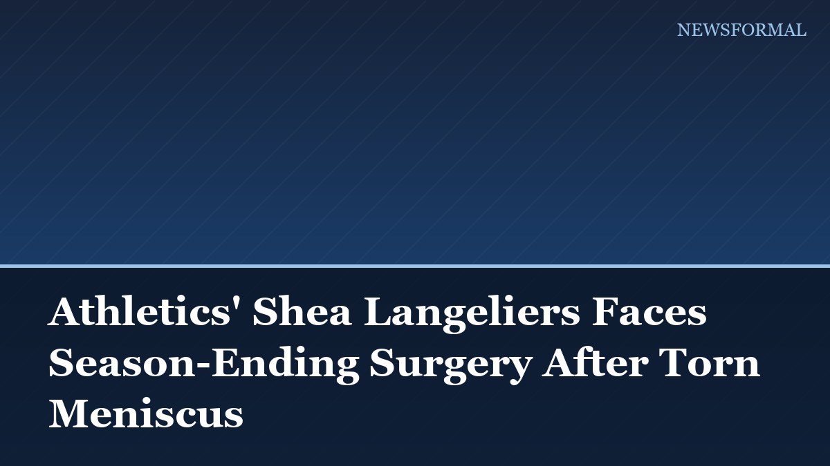 Athletics' Shea Langeliers Faces Season-Ending Surgery After Torn Meniscus