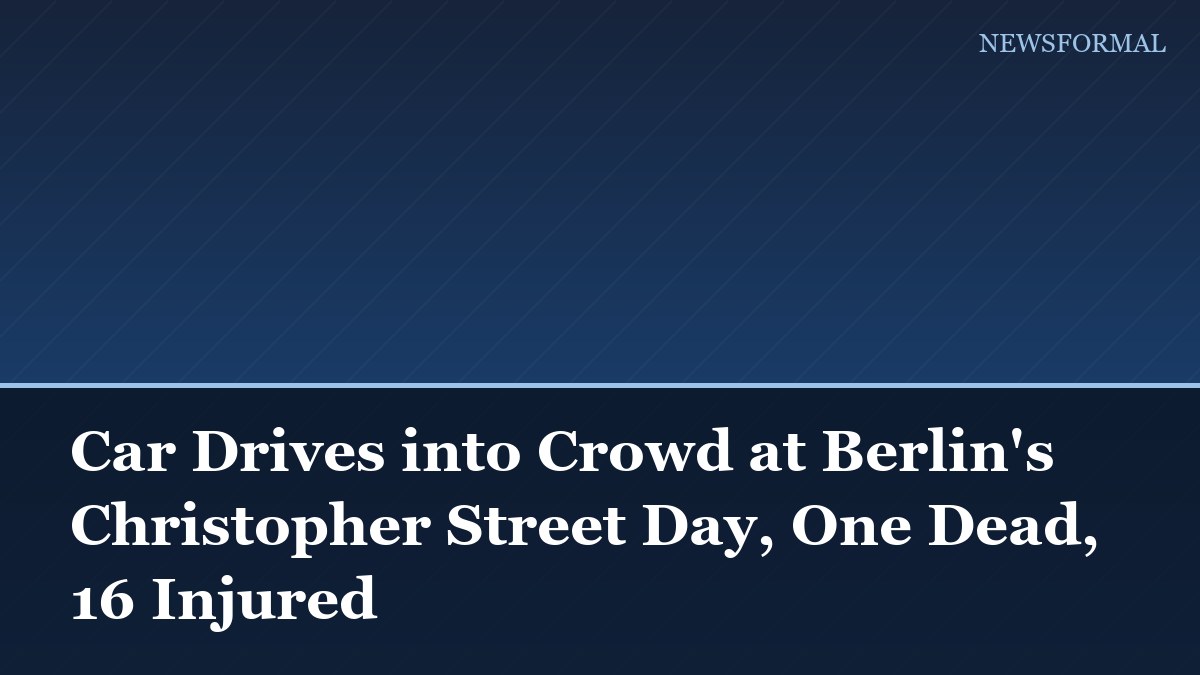 Car Drives into Crowd at Berlin's Christopher Street Day, One Dead, 16 Injured