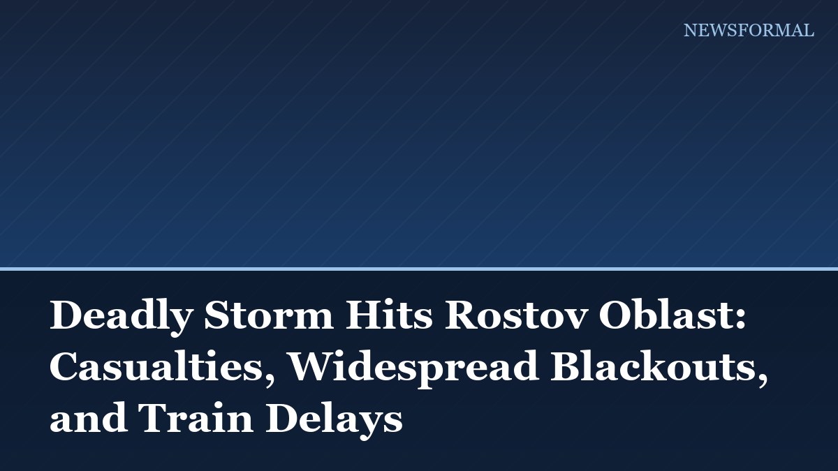 Deadly Storm Hits Rostov Oblast: Casualties, Widespread Blackouts, and Train Delays